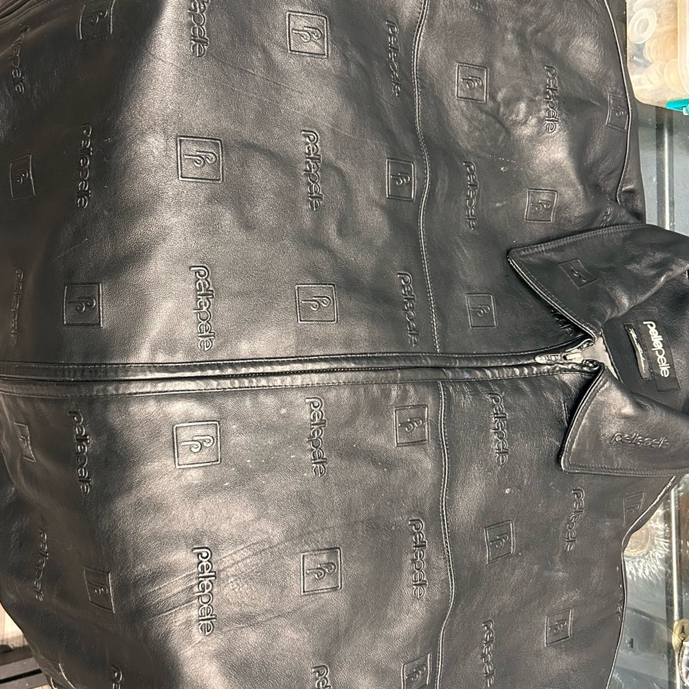 Pelle Pelle Black and Gray Leather Jacket